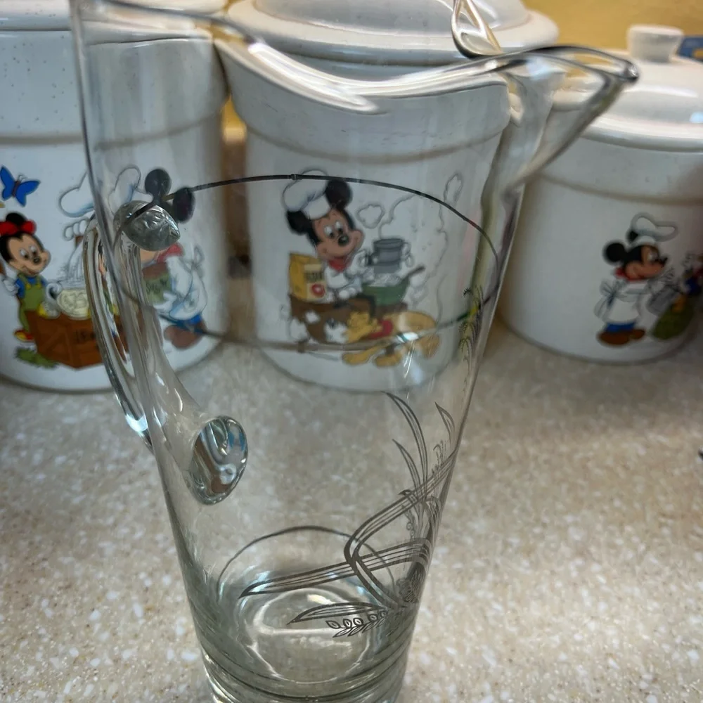 Vintage West Virginia cocktail Glass Pitcher MCM 1960’s 1970’s